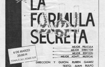 Proyección especial del filme La fórmula secreta (Rubén Gámez, 1964)