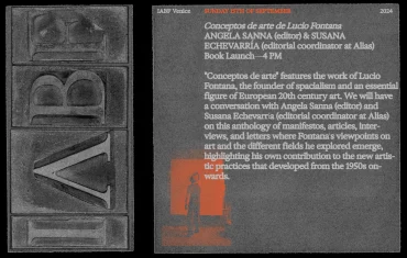 Presentación de Conceptos de arte en Venecia con Angela Sanna